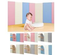 Pannelli imbottiti per camera da letto, imbottitura anticollisione per bambini, 30x60 cm, pannelli per testiera da staccare e attaccare, per adolescenti con autismo/disturbi del sonno (verde erba, 4