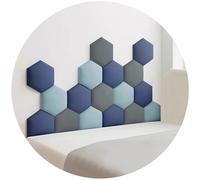 Pannelli imbottiti per pareti, Pannelli da parete imbottiti esagonali 3D autoadesivi multicolori di varie dimensioni(Dark Gray,180x105cm)