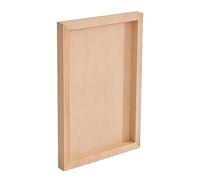 Pannelli in legno grezzo per pittura e progetti artistici fai da te, cornice in legno massiccio da 20,1 x 24,9 cm, pannelli con texture naturale spessa 2 cm, ideali per dipinti in argilla e