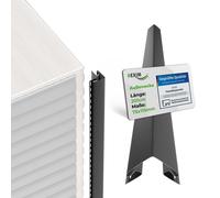 HEXIM Rivestimento Facciata, Pannelli in Plastica, Rivestimenti in Vinile, Rivestimento Parete Esterna, Resistente agli UV, Siding PVC-U - (profilo angolare esterno grigio)