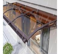 Pannelli in policarbonato per coperture antipioggia per serra, giardino, patio e porta d'ingresso, copertura antipioggia, colore marrone