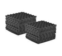 Pannelli in Schiuma Acustica 24/36 Pack Pannelli acustici in schiuma da studio Schiuma isolante acustica 30 * 30 cm Adatto for studi di registrazione Sale di controllo Cabina vocale(24 PCS)