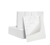 Pannelli in schiuma acustica, 6/12 pezzi Pannelli acustici fonoassorbenti autoadesivi Schiuma isolante fonoassorbente da studio(White,6pcs)