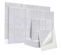 Pannelli in schiuma acustica, 6/12 pezzi Pannelli acustici fonoassorbenti autoadesivi Schiuma isolante fonoassorbente da studio(Light Gray,12pcs)