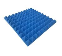 Pannelli in schiuma acustica 6Pack 50x50x5cm Studio Pyramid Pannelli acustici in schiuma poliuretanica insonorizzante di trattamento isolamento acustico(Blue)