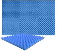Pannelli in schiuma acustica a uovo Pannello a parete for studio con trattamento di assorbimento insonorizzato in sonora Per smorzare il suono(Blue,50x50x3.5cm)