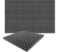 Pannelli in schiuma acustica a uovo Pannello a parete for studio con trattamento di assorbimento insonorizzato in sonora Per smorzare il suono(Black,50x50x2cm)