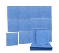 Pannelli in schiuma acustica, Confezione da 12 pannelli acustici fonoassorbenti 11,8x11,8 ad alta densità, assorbimento acustico for HomeStudio(0.9cm High Density)