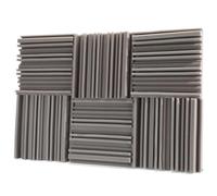 Pannelli in schiuma acustica da studio Diffusori in spugna insonorizzata Drum Room Trattamento di assorbimento Cuscinetti acustici a parete con nastri Per smorzare il suono(Grey,24Pcs with Tapes)