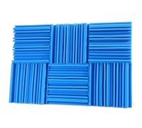 Pannelli in schiuma acustica da studio Diffusori in spugna insonorizzata Drum Room Trattamento di assorbimento Cuscinetti acustici a parete con nastri Per smorzare il suono(Blue,12Pcs with Tapes)