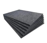 Pannelli in schiuma acustica Pannelli autoadesivi 3D 6 pezzi 300x400x9mm acustici da studio rettangolari insonorizzati Isolamento acustico KTV for la casa Bianco(GRAY)