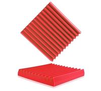Pannelli in schiuma acustica, Pannelli in schiuma isolante acustica for studio, soffitto, parete, 6/12/24 pezzi - Insonorizzati(Red,2.5CM THICK-6 PCS)