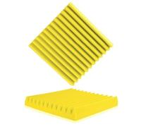 Pannelli in schiuma acustica, Pannelli in schiuma isolante acustica for studio, soffitto, parete, 6/12/24 pezzi - Insonorizzati(Yellow,2.5CM THICK-6 PCS)