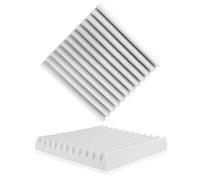 Pannelli in schiuma acustica, Pannelli in schiuma isolante acustica for studio, soffitto, parete, 6/12/24 pezzi - Insonorizzati(White,2.5CM THICK-6 PCS)