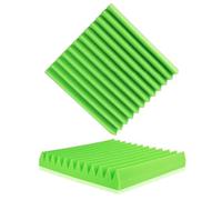 Pannelli in schiuma acustica, Pannelli in schiuma isolante acustica for studio, soffitto, parete, 6/12/24 pezzi - Insonorizzati(Green,2.5CM THICK-24 PCS)