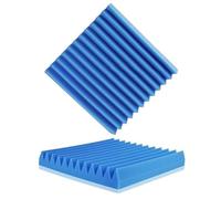 Pannelli in schiuma acustica, Pannelli in schiuma isolante acustica for studio, soffitto, parete, 6/12/24 pezzi - Insonorizzati(Blue,2.5CM THICK-6 PCS)