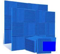 Pannelli in schiuma acustica Piastrelle a cuneo fonoassorbenti in da studio Trattamento di isolamento acustico Per smorzare il suono(48Blue)