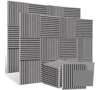 Pannelli in schiuma acustica Piastrelle a cuneo fonoassorbenti in da studio Trattamento di isolamento acustico Per smorzare il suono(48Grey)