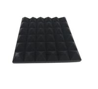 Pannelli in schiuma fonoassorbenti for pareti Art 12 pollici, pannelli fonoassorbenti blu nero rosso, pannelli fonoassorbenti soffitto 1 pz(Black)