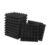Pannelli insonorizzanti, Pannelli acustici in schiuma autoadesivi da 12-36 pezzi con cancellazione dell'eco for sala giochi, cinema, studio(24PCS)