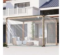 Pannelli Laterali Di Pergola in Pvc Impermeabile Resistente,Telone in Plastica Trasparente Con Cerniera 1mx1,8m, 2mx2,5m, 2mx3m,Telo Antipioggia All'aperto,WxH-1x1.8m/3.3x5.9ft