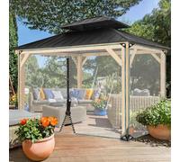 Pannelli Laterali Di Pergola in Pvc Impermeabile,Teloni Chiari Impermeabili E Resistenti Con Cerniera,Telo in Plastica Resistente Da 0,35mm,Tende Antipioggia per Esterni,WxH-4.8x3m/15.7x9.8ft
