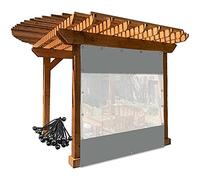 Pannelli laterali impermeabili in PVC con finestre con occhielli rinforzati, durevole telone divisorio per pergola, patio, gazebo, giardino, resistente alle intemperie