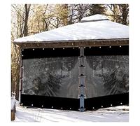 Pannelli laterali impermeabili per esterni, per gazebo, pergola, portico, antiruggine, con occhielli per tenere al caldo, trasparenti, personalizzabili, 180 x 220 cm