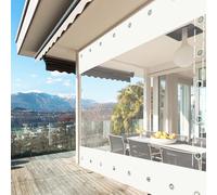 Pannelli Laterali Impermeabili per Pergola Tende Trasparente con Occhielli,Telone Tende Balcone Trasparenti per Esterni,Terrazze,Giardino,Balcone Portico (altezza x larghezza) 2x2,6m/6.56x8.53ft