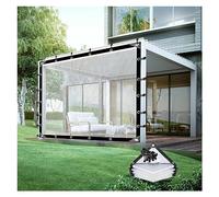 Pannelli laterali impermeabili per pergolaClear PVC Tarp con occhielli Dimensioni personalizzabili 3 x 5 m Copertura per esterni per patio gazebo e protezione portico