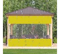 Pannelli Laterali in Telone Trasparente Giallo,Tende Impermeabili in Teloni Trasparenti Con Cerniera,Telone in Plastica Pvc 0,3mm,Tende Per Eventi e Tendoni, Con Occhielli,NoZip-2.3×1.8m(7.5 * 5.9ft)