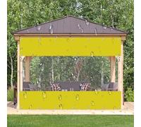 Pannelli Laterali in Telone Trasparente Giallo,Tende Impermeabili in Teloni Trasparenti Con Cerniera,Telone in Plastica Pvc 0,3mm,Tende Per Eventi e Tendoni, Con Occhielli,NoZip-6.6×2.1m(21.7*6.9ft)