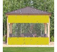 Pannelli Laterali in Telone Trasparente Giallo,Tende Impermeabili in Teloni Trasparenti Con Cerniera,Telone in Plastica Pvc 0,3mm,Tende Per Eventi e Tendoni, Con Occhielli,NoZip-1.9×2.1m(6.2 * 6.9ft)