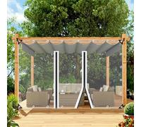 Pannelli Laterali In Telone Trasparente Impermeabile,Telo Di Copertura In PVC Con Occhielli,Tende Telone Trasparenti Per Esterno Con Cerniere,Tenda Divisoria Per Gazebo,Patio,Pergole,2Zipper-5x2m