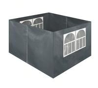 Pannelli laterali per gazebo, set da 4, per gazebo da giardino e gazebo pieghevoli da 3x3 m, con finestre, frangivento, schermi per la privacy per tende da festa. [Materiale impermeabile]: I quattro p