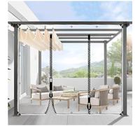 Pannelli laterali trasparenti impermeabili per esterni, con occhielli, 1,5 x 5 m, resistenti alle intemperie, per pergola, patio e terrazza, protezione della privacy