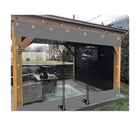 Pannelli laterali trasparenti impermeabili per esterni, tende trasparenti per pergola, patio, portico e tettoie per tettoie, vinile PVC resistente, facile da installare.