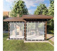 Pannelli laterali trasparenti impermeabili per gazebo, tende con occhielli, per pergola, veranda, patio, posto auto coperto, 300 x 400 cm, rivestimento resistente alle intemperie