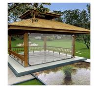 Pannelli laterali trasparenti impermeabili per pergola, ad alta trasparenza, per esterni, per balcone e giardino, tenda divisoria impermeabile (3,2 x 5 m)