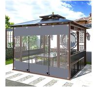 Pannelli laterali trasparenti resistenti impermeabili per gazebo esterno, pergola, patio, portico e posto auto coperto, in PVC trasparente, con cerniera, 3 x 2,2 m