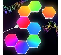Pannelli LED Luci Esagonali Parete Smart RGB Hexagon Lampada Muro Controllo App