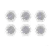 Pannelli luminosi da parete esagonali a LED sensibili al tocco, confezione da 6 pezzi, illuminazione decorativa geometrica fai da te per casa, giardino, vita all'aperto, bianco (luce calda)