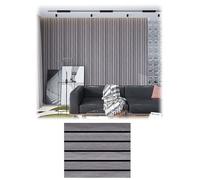 Pannelli murali autoadesivi effetto legno 3D, rivestimento murale in PVC staccabile e attaccabile for sfondo TV effetto mattone impermeabile, piastrelle for controsoffitti(A,120x2000cm)