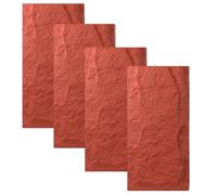 Pannelli murali in pietra artificiale da 4 pezzi da 47,2''x23,6'', pannelli murali in PU facili da installare, adatti for uffici e sale espositive(4PCS Red)