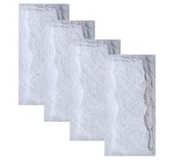Pannelli murali in pietra artificiale da 4 pezzi da 47,2''x23,6'', pannelli murali in PU facili da installare, adatti for uffici e sale espositive(4PCS White)