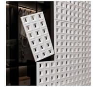 Pannelli murali in PU effetto mattone forato, Divisorio 3D per ambienti | Divisori per interni ed esterni: ideali per camere da letto, sale da pranzo, soggiorni e hotel.(nero)
