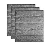 pannelli murali Pannelli murali autoadesivi 35x38,5 cm, impermeabili, 3D, da staccare e attaccare for TV, bagno, cucina(Gris,10pcs)