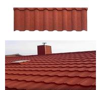 Pannelli per coperture metalliche, 134x42cm pannelli per tetti ondulati zincati, lastre per tetti in acciaio impermeabili, per case, ville e giardini(Red,30pcs)