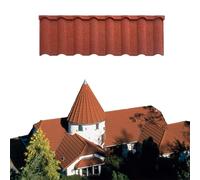 Pannelli per Coperture Metalliche, Pannelli Coibentati in Acciaio Rinforzato per Soffitti, Tegole Durevoli per la Riparazione di Tetti - per Case, Ricoveri per Animali e Ville(Red,10pcs)