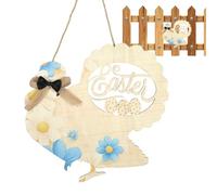 Pannelli per Corona - Decorazione di Pasqua a Forma di Pollo Stile Rustico per la Casa | Pannello Porta Pasqua | per Giardino Posteriore Cortile Balcone Terrazza Finestra